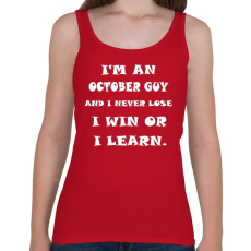 PRINTFASHION Októberi vagyok és nem veszítek hanem tanulok - Női atléta - Cseresznyepiros