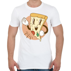 PRINTFASHION Olasz pizza - Férfi póló - Fehér