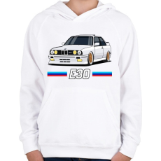 PRINTFASHION Old but gold. E30 - Gyerek kapucnis pulóver - Fehér