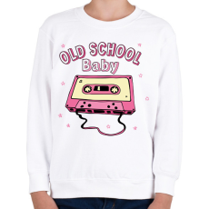 PRINTFASHION Old  School Baby - Gyerek pulóver - Fehér