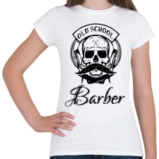 PRINTFASHION Old School Barber - Női póló - Fehér női póló