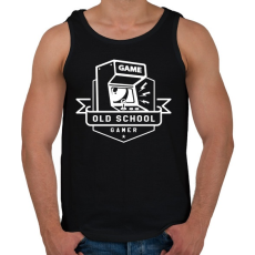 PRINTFASHION Old School Gamer - Férfi atléta - Fekete