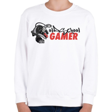 PRINTFASHION Old School Gamer - Gyerek pulóver - Fehér gyerek pulóver, kardigán