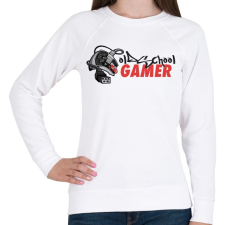 PRINTFASHION Old School Gamer - Női pulóver - Fehér női pulóver, kardigán