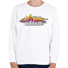 PRINTFASHION Old school graffiti - Gyerek pulóver - Fehér gyerek pulóver, kardigán