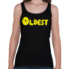 PRINTFASHION Oldest - Legidősebb tesó - Női atléta - Fekete női trikó