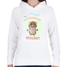 PRINTFASHION Ölelés - Női kapucnis pulóver - Fehér