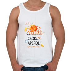 PRINTFASHION Ölelések Csókok Aperol! #goodvibes - Férfi atléta - Fehér