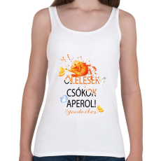PRINTFASHION Ölelések Csókok Aperol! #goodvibes - Női atléta - Fehér