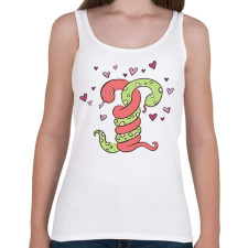 PRINTFASHION Ölelj szorosan - Női atléta - Fehér női trikó