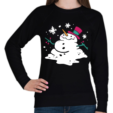 PRINTFASHION Olvadt hóember - Női pulóver - Fekete női pulóver, kardigán