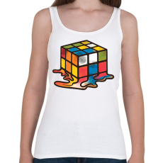 PRINTFASHION Olvadt rubik kocka - Női atléta - Fehér