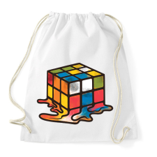 PRINTFASHION Olvadt rubik kocka - Sportzsák, Tornazsák - Fehér tornazsák