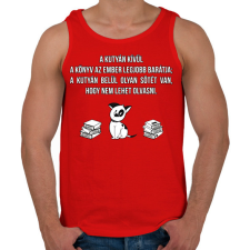 PRINTFASHION Olvasás - Férfi atléta - Piros atléta, trikó