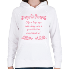 PRINTFASHION Olyan laza ez a póló  - Női kapucnis pulóver - Fehér női pulóver, kardigán