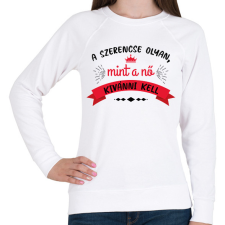 PRINTFASHION Olyan mint a nő - Női pulóver - Fehér női pulóver, kardigán