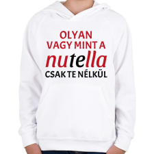 PRINTFASHION Olyan vagy - Gyerek kapucnis pulóver - Fehér gyerek pulóver, kardigán
