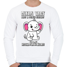 PRINTFASHION Olyan vagy mint a fehér elefánt - Férfi pulóver - Fehér férfi pulóver, kardigán