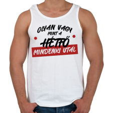 PRINTFASHION Olyan vagy mint a hétfő - Férfi atléta - Fehér atléta, trikó