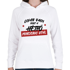 PRINTFASHION Olyan vagy mint a hétfő - Női kapucnis pulóver - Fehér női pulóver, kardigán