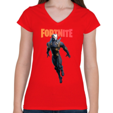 PRINTFASHION Omega Fortnite - Női V-nyakú póló - Piros női póló