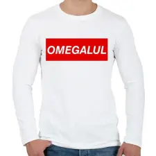 PRINTFASHION OMEGALUL - Férfi hosszú ujjú póló - Fehér férfi póló