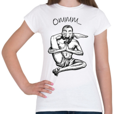 PRINTFASHION Ommm... - Jógázó férfi - Női póló - Fehér női póló