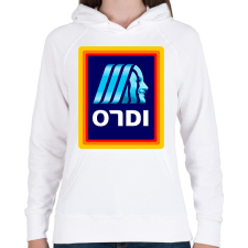 PRINTFASHION Ondi - Női kapucnis pulóver - Fehér női pulóver, kardigán