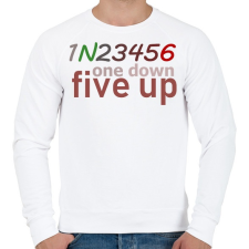 PRINTFASHION one down - Férfi pulóver - Fehér férfi pulóver, kardigán