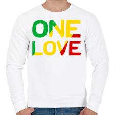 PRINTFASHION One Love - Férfi pulóver - Fehér férfi pulóver, kardigán