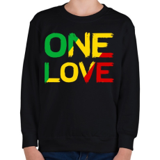 PRINTFASHION One Love - Gyerek pulóver - Fekete