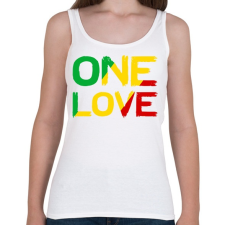 PRINTFASHION One Love - Női atléta - Fehér női trikó