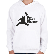 PRINTFASHION one more beer - Gyerek kapucnis pulóver - Fehér gyerek pulóver, kardigán