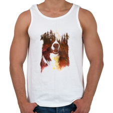 PRINTFASHION One night in the forest - Férfi atléta - Fehér atléta, trikó