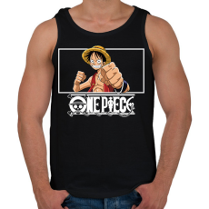 PRINTFASHION One Piece - Férfi atléta - Fekete