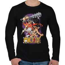 PRINTFASHION One Piece - Férfi hosszú ujjú póló - Fekete