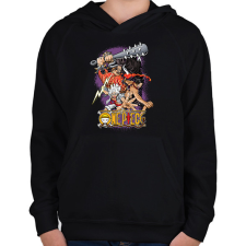 PRINTFASHION One Piece - Gyerek kapucnis pulóver - Fekete gyerek pulóver, kardigán