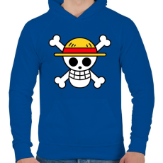 PRINTFASHION One piece - Logo - Férfi kapucnis pulóver - Királykék