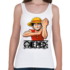 PRINTFASHION One Piece - Monkey D. Luffy - Női atléta - Fehér