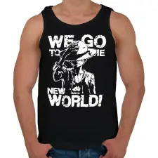 PRINTFASHION One Piece - New World - Férfi atléta - Fekete atléta, trikó