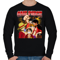 PRINTFASHION One Piece vintage - Férfi pulóver - Fekete