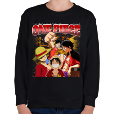 PRINTFASHION One Piece vintage - Gyerek pulóver - Fekete