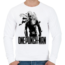 PRINTFASHION one punch man - Férfi pulóver - Fehér férfi pulóver, kardigán