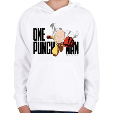 PRINTFASHION One Punch Man - Gyerek kapucnis pulóver - Fehér gyerek pulóver, kardigán