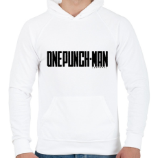 PRINTFASHION One Punch Man logo - Férfi kapucnis pulóver - Fehér