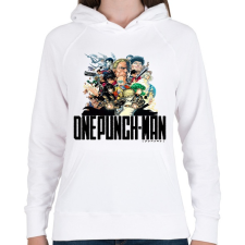 PRINTFASHION One Punch Man - Női kapucnis pulóver - Fehér női pulóver, kardigán