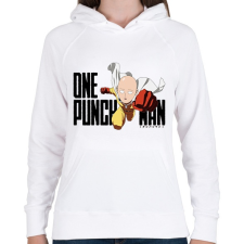 PRINTFASHION One Punch Man - Női kapucnis pulóver - Fehér női pulóver, kardigán