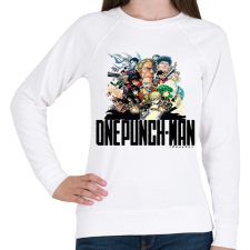 PRINTFASHION One Punch Man - Női pulóver - Fehér női pulóver, kardigán