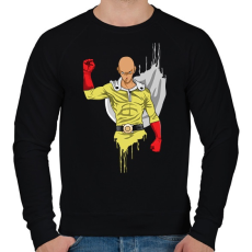 PRINTFASHION One Punch Man Saitama - Férfi pulóver - Fekete