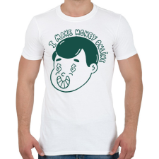 PRINTFASHION Online money maker - Férfi póló - Fehér férfi póló